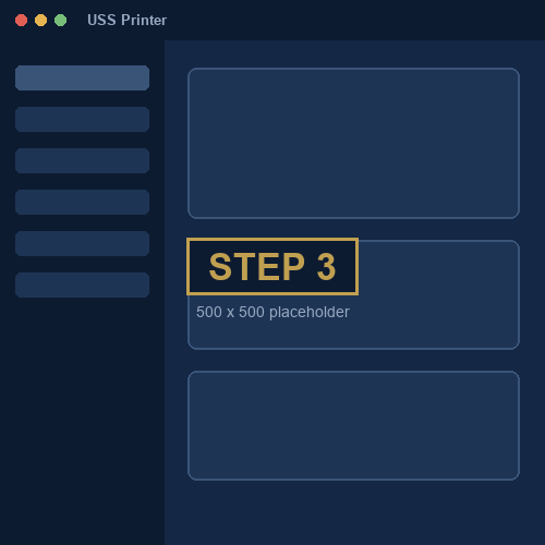 Step 3 — Description to be provided.